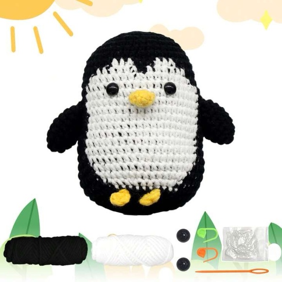 🖤 PENGUIN CROCHET KIT 🖤 - Picture 1 of 3